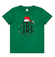 Ho Ho Ho Christmas Lights AS Colour Youth Staple Tee