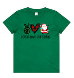 Peace Love Christmas AS Colour Kids Staple Tee