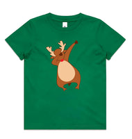 Dabbing Reindeer AS Colour Kids Staple Tee