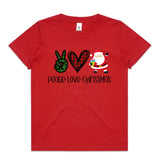 Peace Love Christmas AS Colour Kids Staple Tee