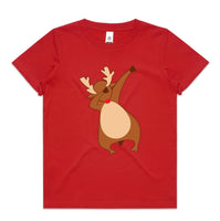 Dabbing Reindeer AS Colour Kids Staple Tee