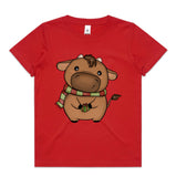 Baby Bull with present AS Colour Kids Staple Tee