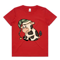 Baby Jersey Christmas Cow AS Colour Youth Staple Tee