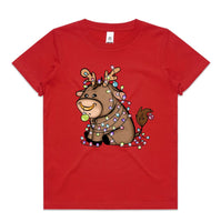 Baby Bull Reindeer with Lights AS Colour Youth Staple Tee