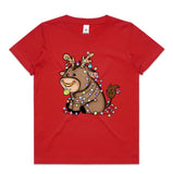 Baby Bull Reindeer with Lights AS Colour Youth Staple Tee