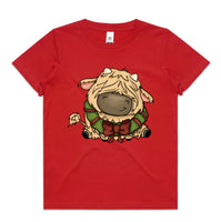 Baby Highland Cow with Wreath AS Colour Youth Staple Tee