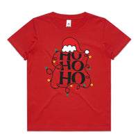 Ho Ho Ho Christmas Lights AS Colour Kids Staple Tee