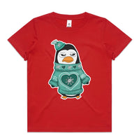 Ugly Sweater Crew Penguin AS Colour Kids Staple Tee