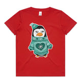 Ugly Sweater Crew Penguin AS Colour Kids Staple Tee