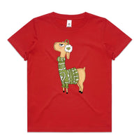 Ugly Sweater Crew Llama AS Colour Kids Staple Tee