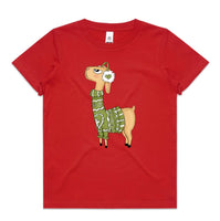 Ugly Sweater Crew Llama AS Colour Youth Staple Tee