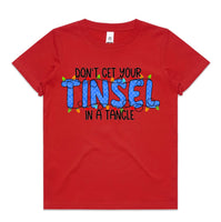 Don’t Get Your Tinsel In A Tangle AS Colour Kids Staple Tee