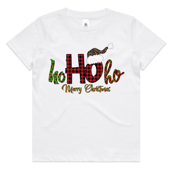 Ho Ho Ho Merry Christmas AS Colour Kids Staple Tee