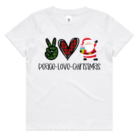 Peace Love Christmas AS Colour Youth Staple Tee