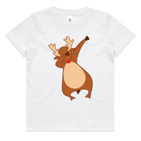 Dabbing Reindeer AS Colour Kids Staple Tee