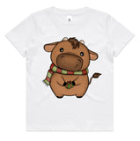 Baby Bull with present AS Colour Kids Staple Tee