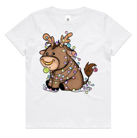 Baby Bull Reindeer with Lights AS Colour Youth Staple Tee