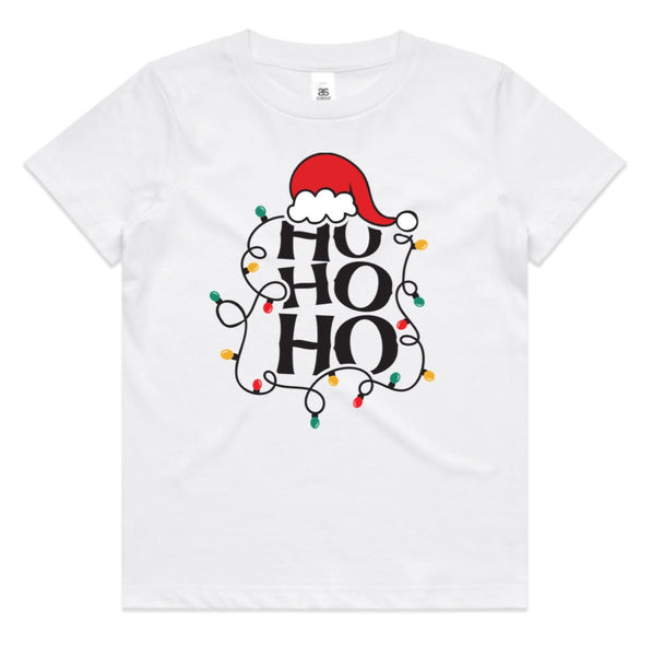 Ho Ho Ho Christmas Lights AS Colour Youth Staple Tee