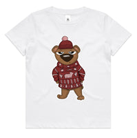 Ugly Sweater Crew Bear AS Colour Kids Staple Tee