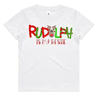 Rudolph Is My Bestie AS Colour Kids Staple Tee