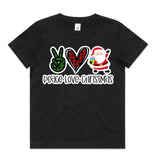 Peace Love Christmas AS Colour Kids Staple Tee