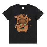 Baby Bull with present AS Colour Youth Staple Tee