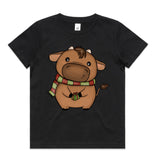 Baby Bull with present AS Colour Kids Staple Tee