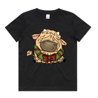 Baby Highland Cow with Wreath AS Colour Youth Staple Tee