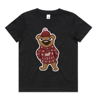 Ugly Sweater Crew Bear AS Colour Kids Staple Tee