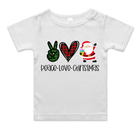 Peace, Love, Christmas AS Colour Wee Tee