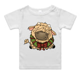 Baby Highland Cow with Wreath AS Colour Wee Tee