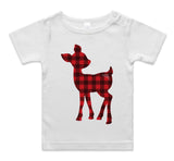 Red Plaid Reindeer AS Colour Wee Tee