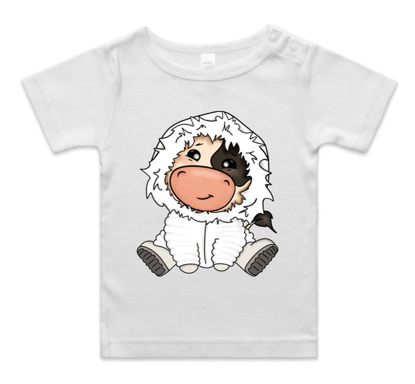 Baby Jersey Cow in Snowsuit AS Colour Wee Tee