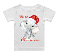 My First Christmas Elephant AS Colour Wee Tee