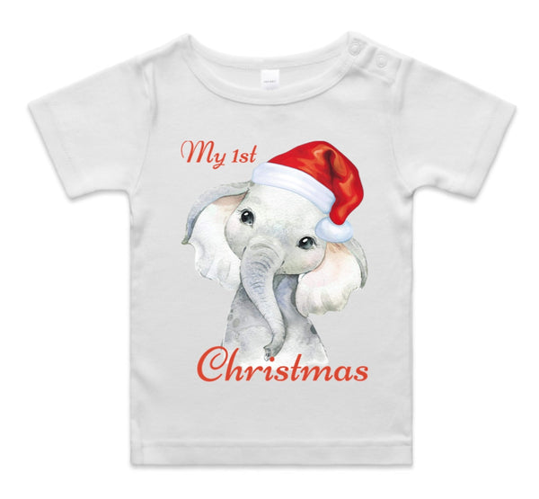 My First Christmas Elephant AS Colour Wee Tee