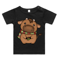 Baby Bull with Present AS Colour Wee Tee
