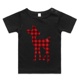 Red Plaid Reindeer AS Colour Wee Tee