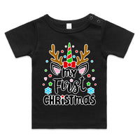 First Christmas Unicorn AS Colour Wee Tee