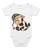 Baby Jersey Christmas Cow AS Colour Onesie