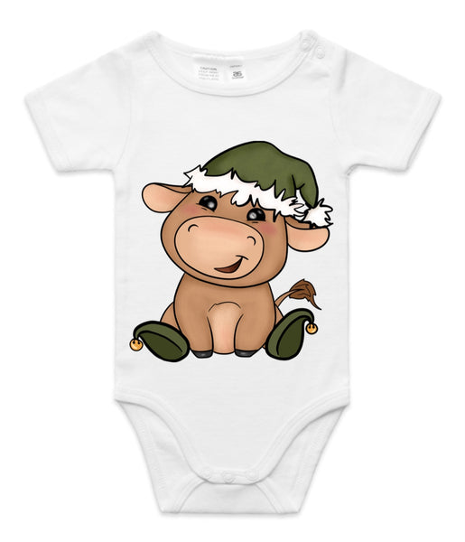 Baby Elf Cow AS Colour Onesie