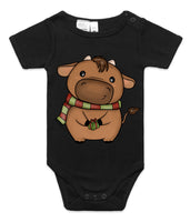 Baby Bull with Present AS Colour Onesie
