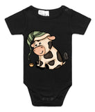 Baby Jersey Christmas Cow AS Colour Onesie