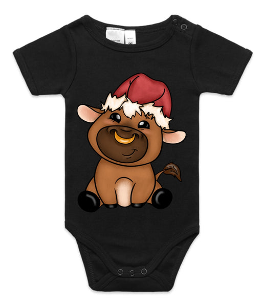 Baby Santa Bull AS Colour Onesie