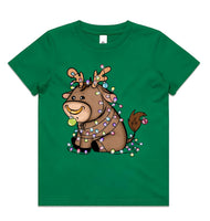 Baby Bull Reindeer with Lights AS Colour Youth Staple Tee