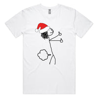 Stick Figure Farting Santa AS Colour Staple Tee