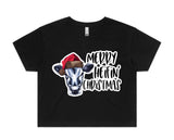 Merry Heifin’ Christmas AS Colour Women’s Crop Tee