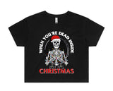 Dead Inside But It’s Christmas AS Colour Women’s Crop Tee