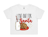 I Put Out For Santa AS Colour Women’s Crop Tee