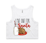 I Put Out For Santa AS Colour Women’s Crop Singlet