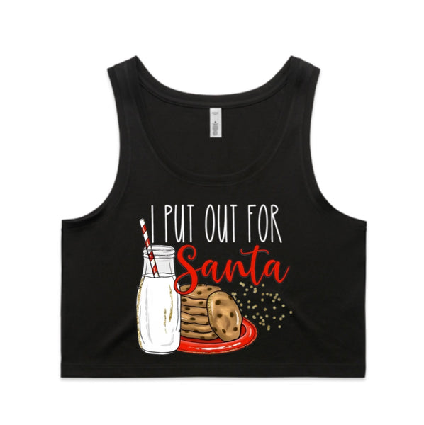 I Put Out For Santa AS Colour Women’s Crop Singlet